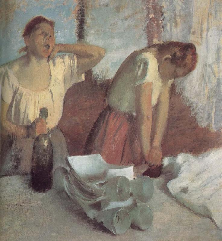 Ironing clothes works, Edgar Degas